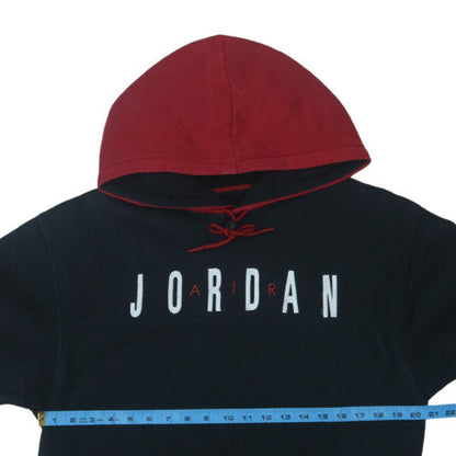 Jordan Mens Black Red Pullover Hoodie M Logo Fleece Sportswear