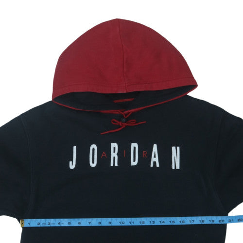 Jordan Mens Black Red Pullover Hoodie M Logo Fleece Sportswear