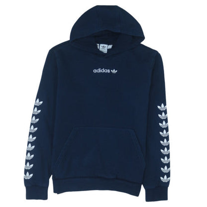 Adidas Boys Blue Pullover Hoodie 15-16 Years Fleece Hooded Sweatshirt