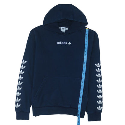 Adidas Boys Blue Pullover Hoodie 15-16 Years Fleece Hooded Sweatshirt