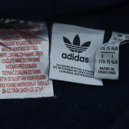 Adidas Boys Blue Pullover Hoodie 15-16 Years Fleece Hooded Sweatshirt