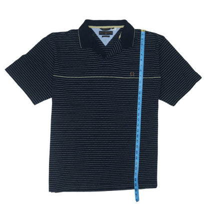 Tommy Hilfiger Men’s Black Striped Golf Polo Shirt XL Cotton