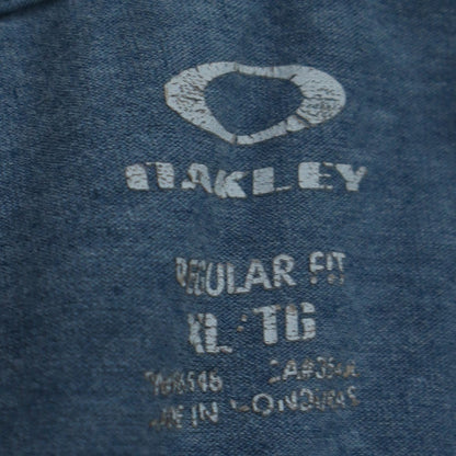 Oakley Men’s Blue V-Neck Regular Fit Graphic T-Shirt XL