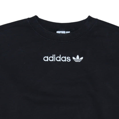 Adidas Womens Black Crew Neck Pullover Sweatshirt Size 20