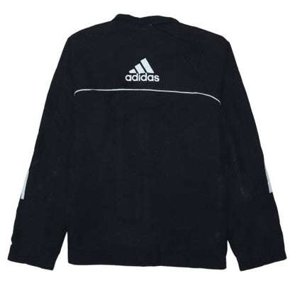 Adidas Men's Black Polyester Track Jacket Size M Full Zip Windbreaker