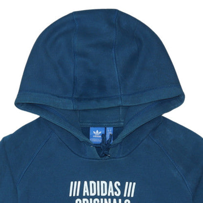 Adidas Originals Blue Women's Pullover Hoodie Size 10 Cotton Blend
