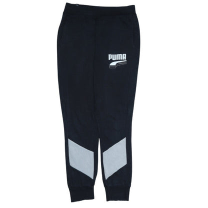 Puma Men's Black Jogger Trousers Size M Tapered Fit