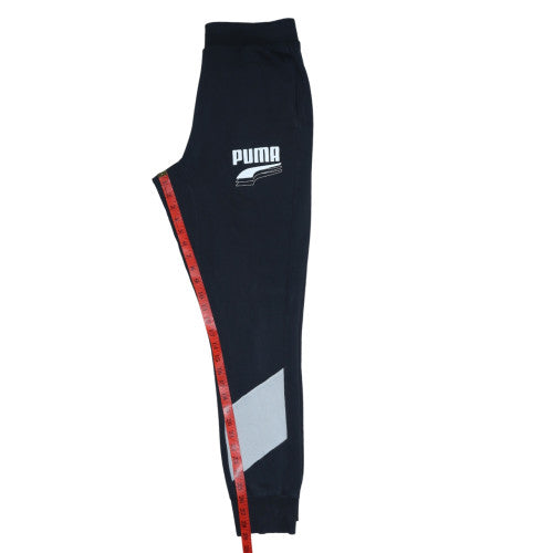 Puma Men's Black Jogger Trousers Size M Tapered Fit