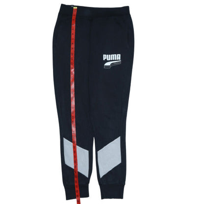 Puma Men's Black Jogger Trousers Size M Tapered Fit
