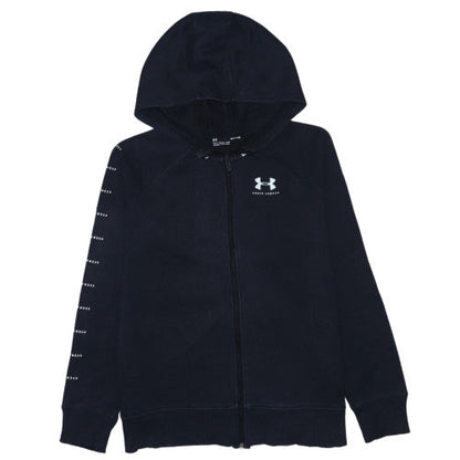 Under Armour Womens Black Full Zip Hoodie Small Loose Fit Sportswear