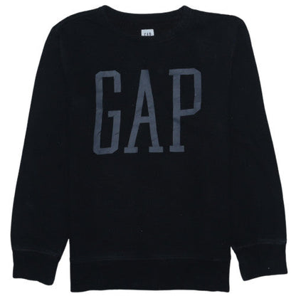GAP Girls Black Logo Pullover Sweatshirt Size 14 Years Crew Neck Fleece