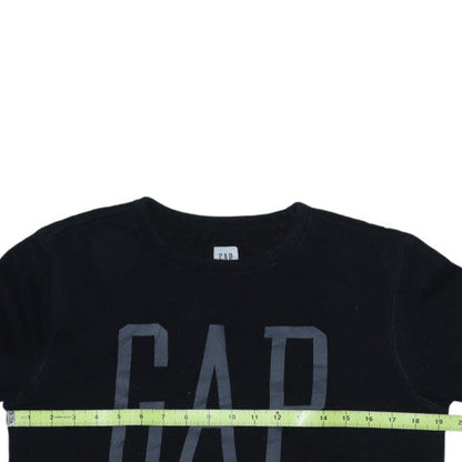 GAP Girls Black Logo Pullover Sweatshirt Size 14 Years Crew Neck Fleece