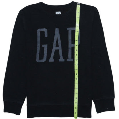 GAP Girls Black Logo Pullover Sweatshirt Size 14 Years Crew Neck Fleece