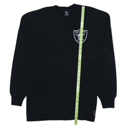 NFL Team Apparel Women’s Black Raiders Sweatshirt Size S Cotton Pullover