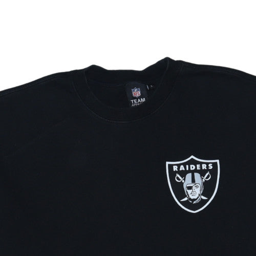 NFL Team Apparel Women’s Black Raiders Sweatshirt Size S Cotton Pullover