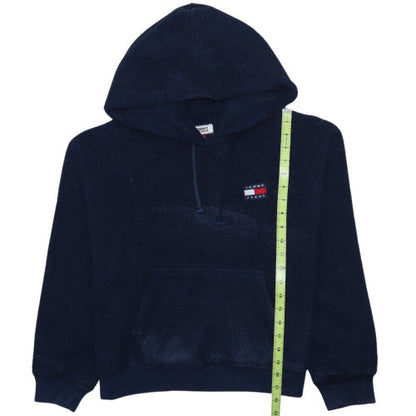 Tommy Jeans Womens Navy Pullover Hoodie XS Fleece Lined Casual