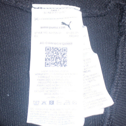 Puma Mens Black Red Pullover Hoodie Size S Logo Fleece Sweatshirt