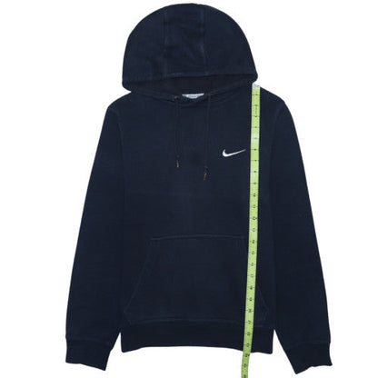Nike Women Navy Blue Pullover Hoodie Size S Lined Fleece