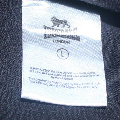 Lonsdale Women’s Black Pullover Sweatshirt Size L Classic Fit