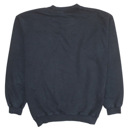 Adidas Men's Black Crew Neck Fleece Pullover Sweatshirt Size L