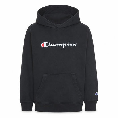 Champion Boys Black Pullover Hoodie Junior 12 Cotton Blend Casual