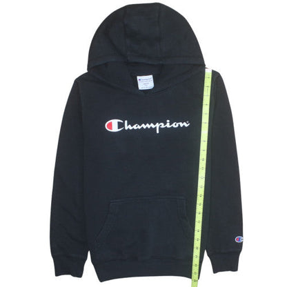 Champion Boys Black Pullover Hoodie Junior 12 Cotton Blend Casual