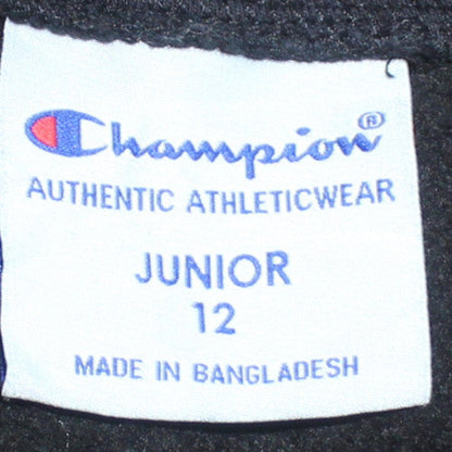 Champion Boys Black Pullover Hoodie Junior 12 Cotton Blend Casual