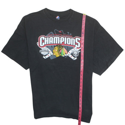 Majestic Men's Black 2XL 2010 Champions Sports Graphic T-Shirt