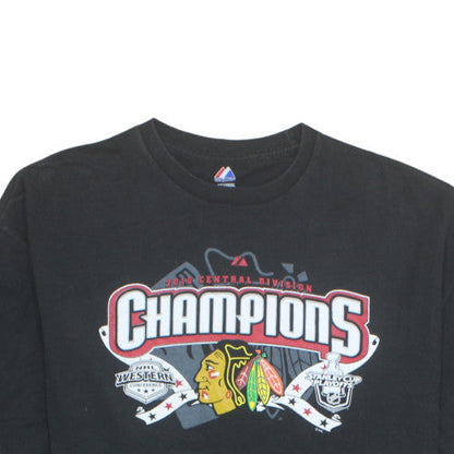 Majestic Men's Black 2XL 2010 Champions Sports Graphic T-Shirt