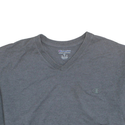 Champion Men's Grey 2XL V-Neck Short Sleeve T-Shirt