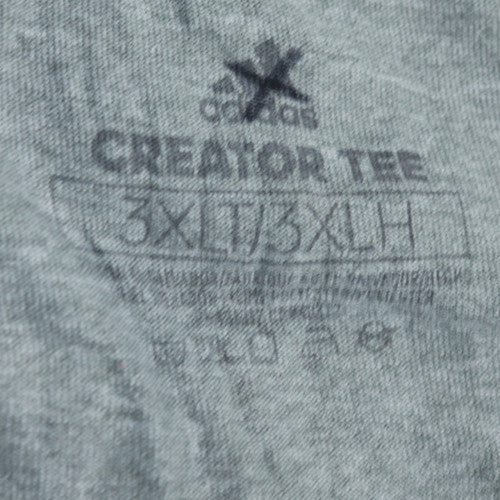 Adidas Men's Grey 3XLT Creator Tee with Red R Graphic