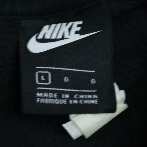 Nike Men's Black Pullover Hoodie L Fleece Regular Fit Sportswear
