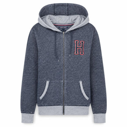 Tommy Hilfiger Womens Blue Full Zip Hoodie M Vintage Fit