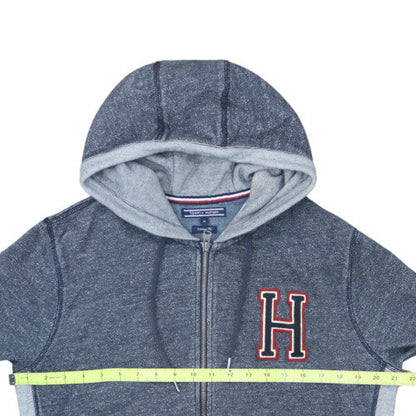 Tommy Hilfiger Womens Blue Full Zip Hoodie M Vintage Fit