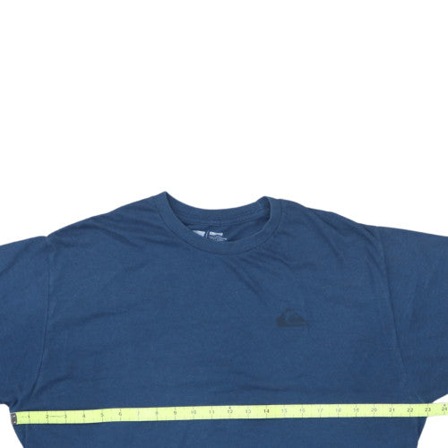 Quiksilver Men Blue Regular Fit Crew Neck Short Sleeve T-Shirt L