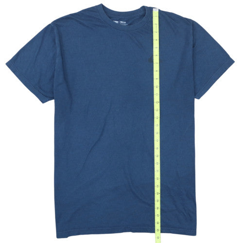 Quiksilver Men Blue Regular Fit Crew Neck Short Sleeve T-Shirt L