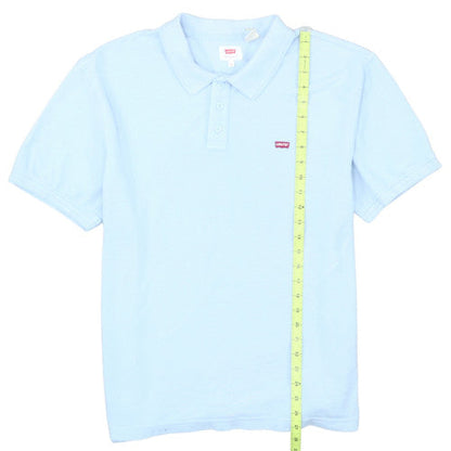 Levi's Men's Blue XL Regular Fit Cotton Polo Shirt