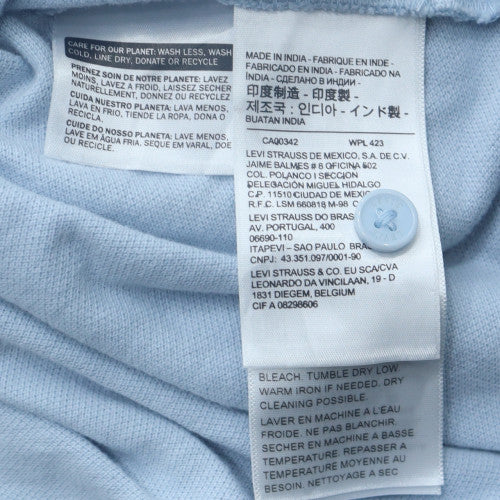 Levi's Men's Blue XL Regular Fit Cotton Polo Shirt
