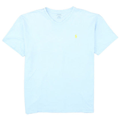 Ralph Lauren Men's Blue V-Neck Short Sleeve Cotton T-Shirt M