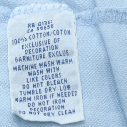 Ralph Lauren Men's Blue V-Neck Short Sleeve Cotton T-Shirt M
