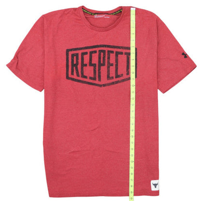 Under Armour Men’s Red 'Respect' HeatGear T-Shirt Size L