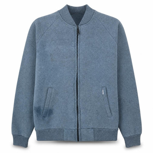 Carhartt Men Blue M Bomber Jacket Full Zip Fleece Lined
