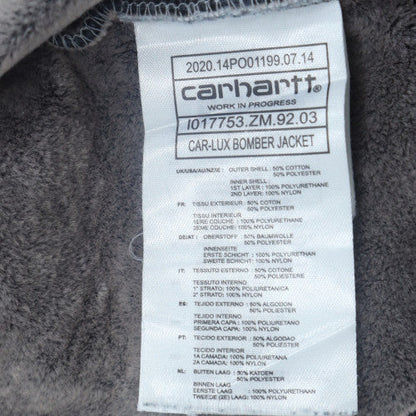 Carhartt Men Blue M Bomber Jacket Full Zip Fleece Lined