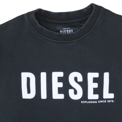 Diesel Mens Black Medium Crew Neck Pullover Sweatshirt
