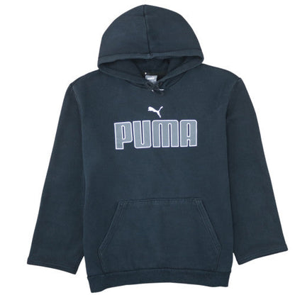 Puma Men's Black XL Pullover Hoodie Fleece Logo Sweatshirt