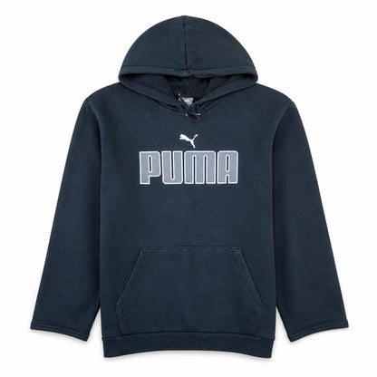 Puma Men's Black XL Pullover Hoodie Fleece Logo Sweatshirt
