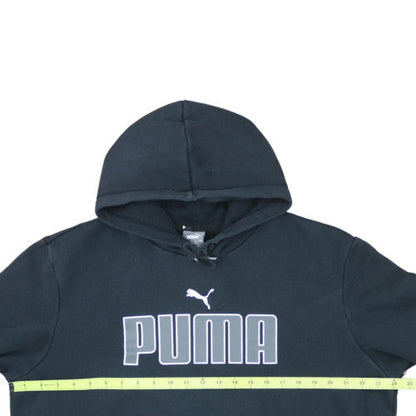 Puma Men's Black XL Pullover Hoodie Fleece Logo Sweatshirt