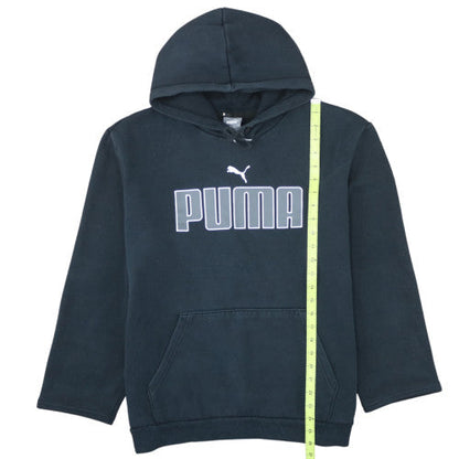 Puma Men's Black XL Pullover Hoodie Fleece Logo Sweatshirt