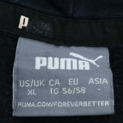 Puma Men's Black XL Pullover Hoodie Fleece Logo Sweatshirt