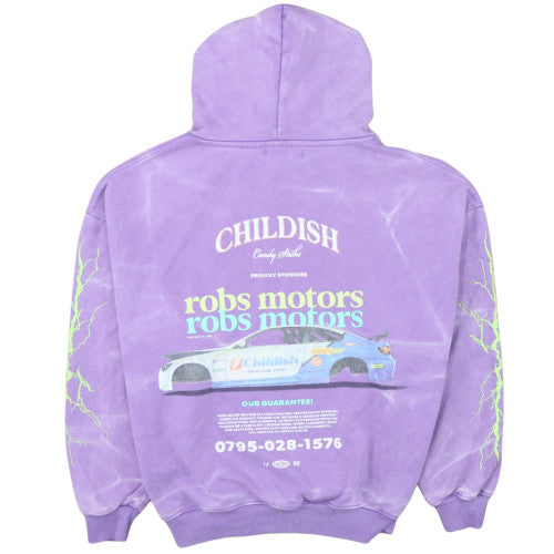 Childish Womens Lilac Pullover Hoodie Graphic Print Size S